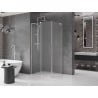 Mexen Velar L Schiebeduschkabine 100 x 80 cm, mattiert, gebürsteter Nickel - 871-100-080-33-97