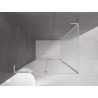 Mexen Velar L Duschkabine Schiebetür 90 x 80 cm, Frost, gebürsteter Nickel - 871-090-080-33-97