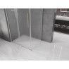 Mexen Velar L Duschkabine verschiebbar 100 x 120 cm, Matt, Gebürsteter Nickel - 871-100-120-33-97