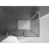 Mexen Velar L Duschkabine, schiebbar, 90 x 85 cm, Graphit, gebürsteter Nickel - 871-090-085-43-97
