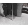 Mexen Velar L Duschkabine schiebbar 100 x 70 cm, grafit, gebürsteter Nickel - 871-100-070-43-97