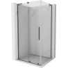 Mexen Velar L Duschkabine schiebbar 100 x 90 cm, transparent, Gun Metal - 871-100-090-03-95