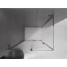 Mexen Velar L Duschkabine Schiebetür 100 x 70 cm, transparent, Gun Metal - 871-100-070-03-95