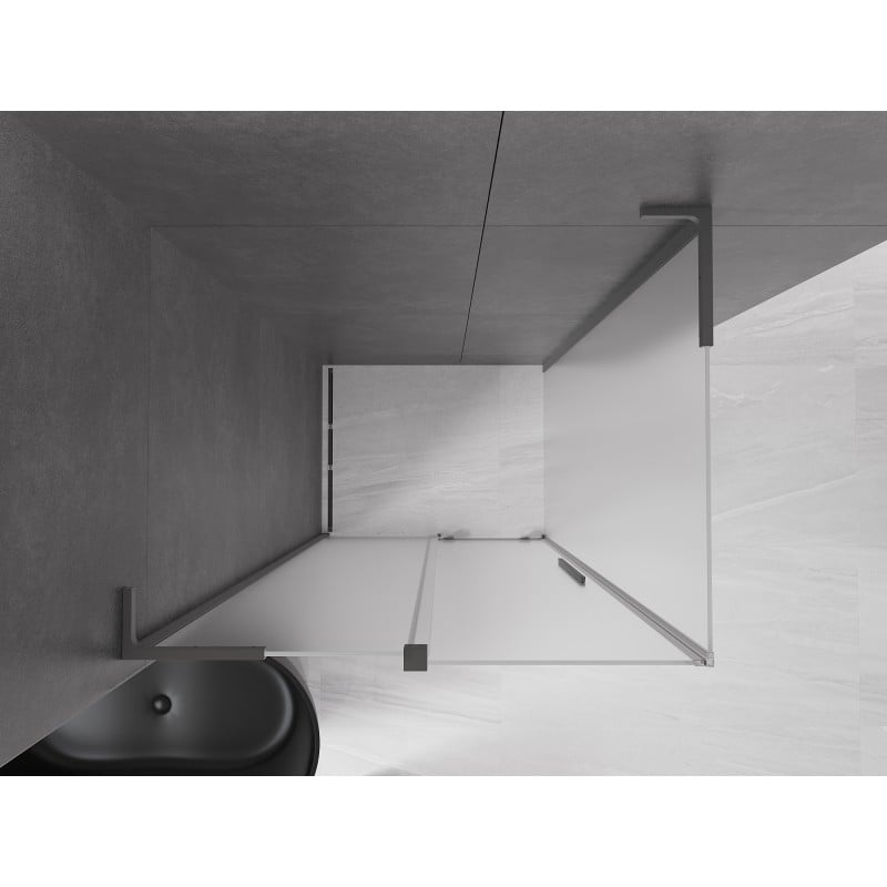 Mexen Velar L Schiebeduschkabine 90 x 85 cm, matt, Gunmetal - 871-090-085-33-95