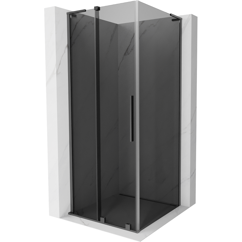 Mexen Velar L Duschkabine schiebbar 90 x 90 cm, Graphit, Gun Metal - 871-090-090-43-95