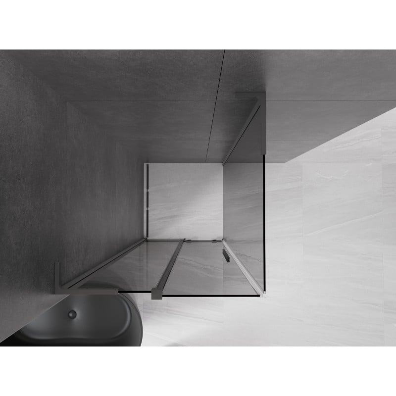 Mexen Velar L Duschkabine schiebbar 120 x 120 cm, Graphit, Gun Metal - 871-120-120-43-95