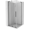 Mexen Velar L Schiebetür-Duschkabine 90 x 90 cm, transparent, gebürstetes Gun Grey - 871-090-090-03-66