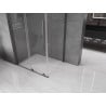 Mexen Velar L Duschkabine Schiebetür 90 x 80 cm, transparent, gebürstetes Gun Gray - 871-090-080-03-66