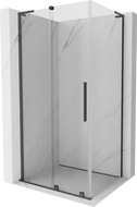 Mexen Velar L Duschkabine Schiebetür 90 x 100 cm, transparent, gebürstetes Gun Gray - 871-090-100-03-66