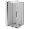 Mexen Velar L Schiebeduschkabine 100 x 85 cm, transparent, gebürstetes Gun Gray - 871-100-085-03-66