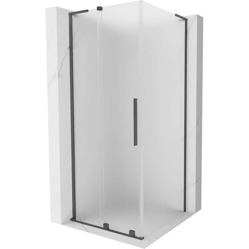 Mexen Velar L verschiebbare Duschkabine 120 x 120 cm, matt, gun grau gebürstet - 871-120-120-33-66