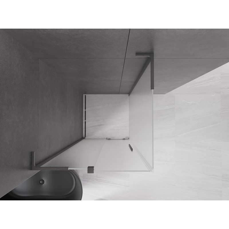Mexen Velar L Schiebeduschkabine 110 x 110 cm, Frost, gebürstet Gun Gray - 871-110-110-33-66