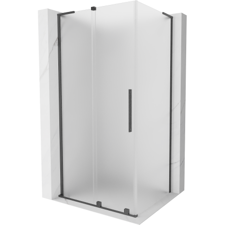Mexen Velar L Schiebetür-Duschkabine 120 x 70 cm, matt, gun gray gebürstet - 871-120-070-33-66