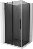 Mexen Velar L Duschkabine verschiebbar 90 x 80 cm, Graphit, gebürstetes Gun Grey - 871-090-080-43-66