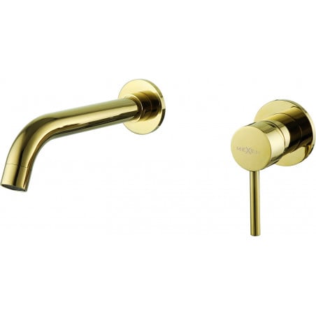 Mexen Alma Wandmontierte Waschbeckenarmatur, Gold - 75015-50