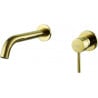 Mexen Alma Wandmontierte Waschbeckenarmatur, Gold - 75015-50