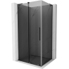 Mexen Velar L Duschkabine zum Schieben 110 x 120 cm, Grafit, Gun Gray gebürstet - 871-110-120-43-66