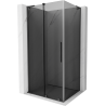 Mexen Velar L Duschkabine verschiebbar 120 x 85 cm, Graphit, gebürstetes Schussgrau - 871-120-085-43-66