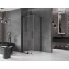 Mexen Velar L Duschkabine Schiebetür 90 x 90 cm, transparent, schwarz - 871-090-090-03-70