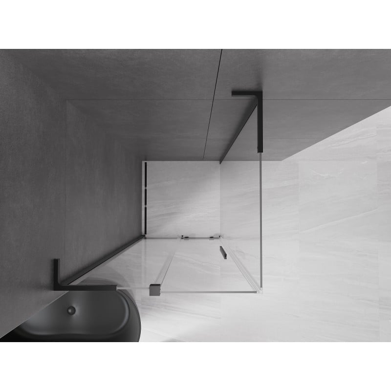 Mexen Velar L Duschkabine Schiebetür 90 x 90 cm, transparent, schwarz - 871-090-090-03-70