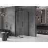 Mexen Velar L Duschkabine Schiebetür 120 x 120 cm, transparent, schwarz- 871-120-120-03-70