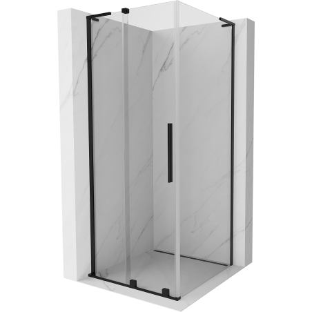 Mexen Velar L Duschkabine Schiebetür 120 x 120 cm, transparent, schwarz- 871-120-120-03-70