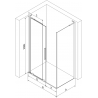 Mexen Velar L Duschkabine Schiebetür 120 x 120 cm, transparent, schwarz- 871-120-120-03-70
