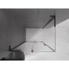 Mexen Velar L Schiebeduschekabine 90 x 70 cm, transparent, schwarz - 871-090-070-03-70
