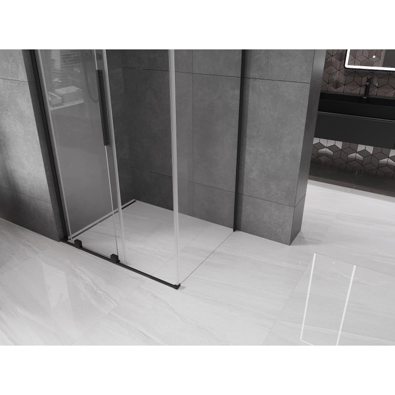 Mexen Velar L Duschkabine zum Schieben 90 x 110 cm, transparent, schwarz - 871-090-110-03-70