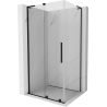 Mexen Velar L Duschkabine, Schiebetür, 90 x 120 cm, transparent, schwarz - 871-090-120-03-70