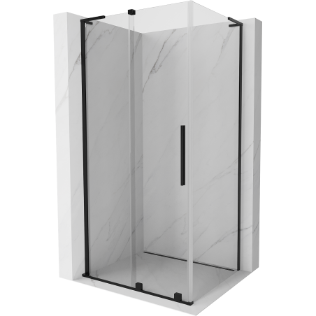 Mexen Velar L Duschkabine Schiebetür 110 x 90 cm, transparent, schwarz - 871-110-090-03-70