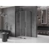 Mexen Velar L Duschkabine Schiebetür 110 x 90 cm, transparent, schwarz - 871-110-090-03-70