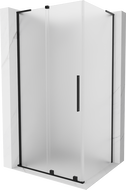 Mexen Velar L Duschkabine Schiebetür 100 x 80 cm, Mattglas, Schwarz - 871-100-080-33-70