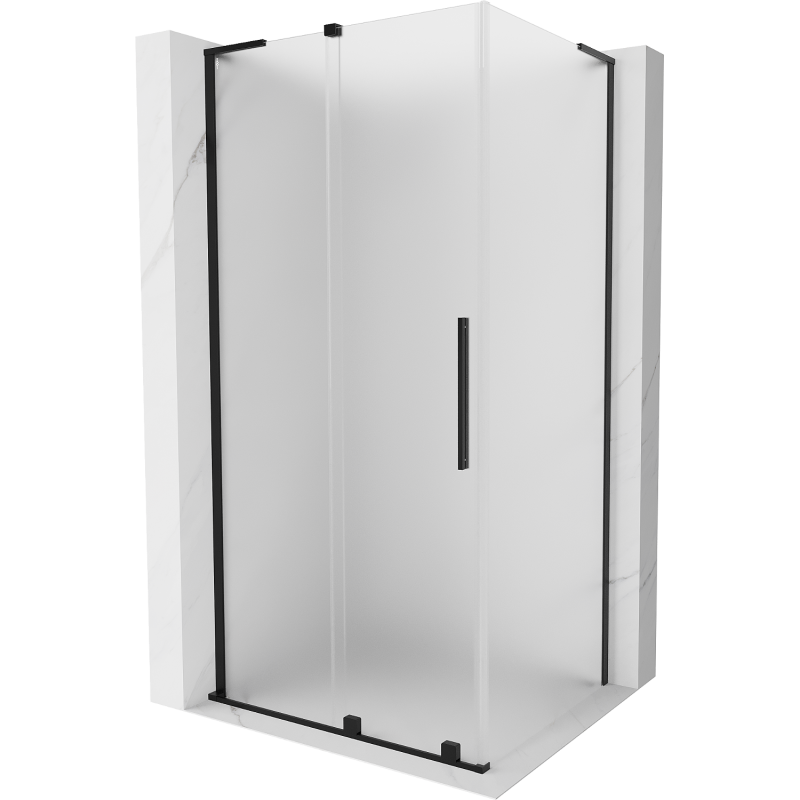 Mexen Velar L Schiebeduschkabine 110 x 70 cm, matt, schwarz - 871-110-070-33-70
