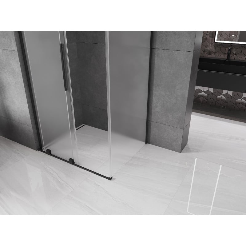 Mexen Velar L Schiebeduschkabine 110 x 70 cm, matt, schwarz - 871-110-070-33-70