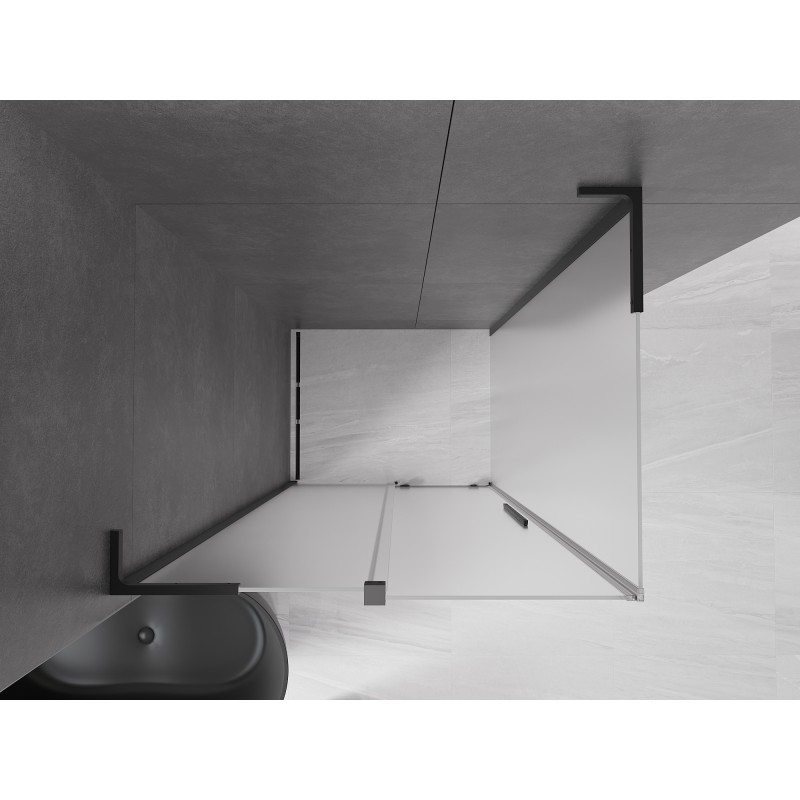 Mexen Velar L Duschkabine Schiebetür 110 x 120 cm, matt, schwarz - 871-110-120-33-70