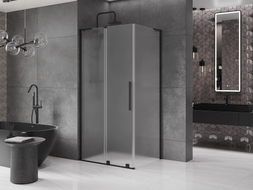 Mexen Velar L Duschkabine Schiebetür 120 x 80 cm, matt, schwarz - 871-120-080-33-70