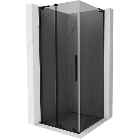 Mexen Velar L Duschkabine zum Schieben 90 x 90 cm, Graphit, Schwarz - 871-090-090-43-70