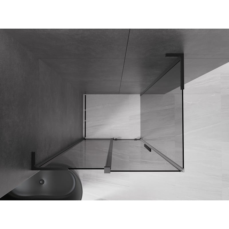 Mexen Velar L Schiebeduschkabine 100 x 70 cm, Graphit, Schwarz - 871-100-070-43-70