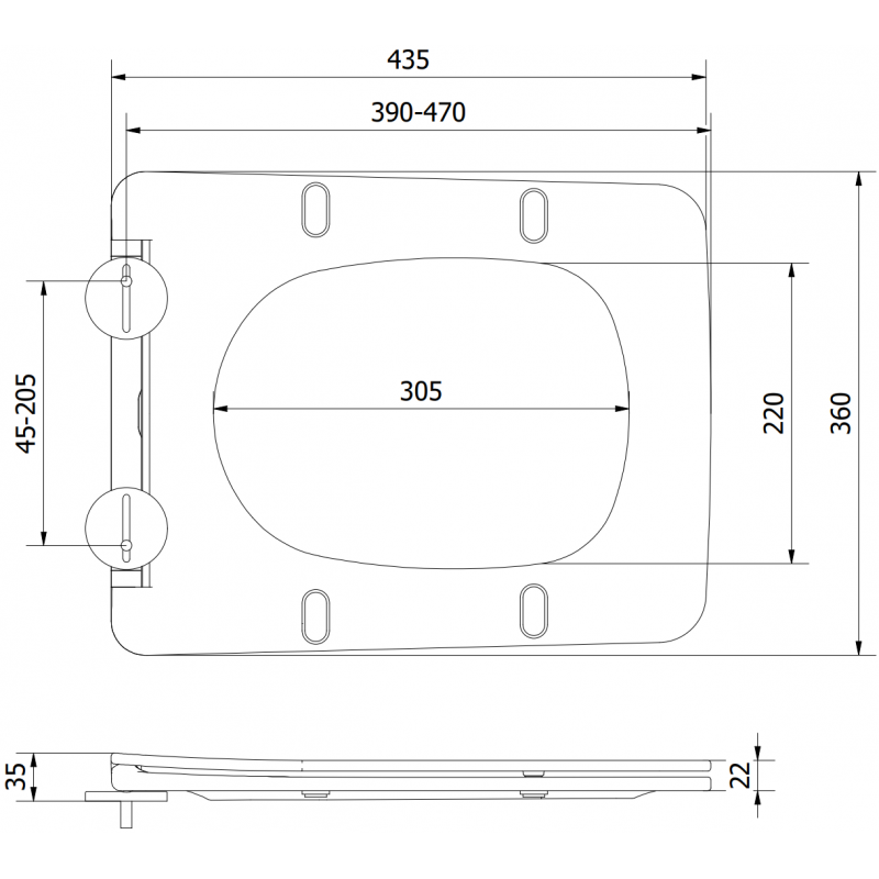 Mexen Vera langsam schließender Slim Sitz, Duroplast, Schwarz Matt - 39164085