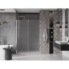 Mexen Velar Duschschiebetüren 160 cm, Milchglas, Chrom - 871-160-000-31-01