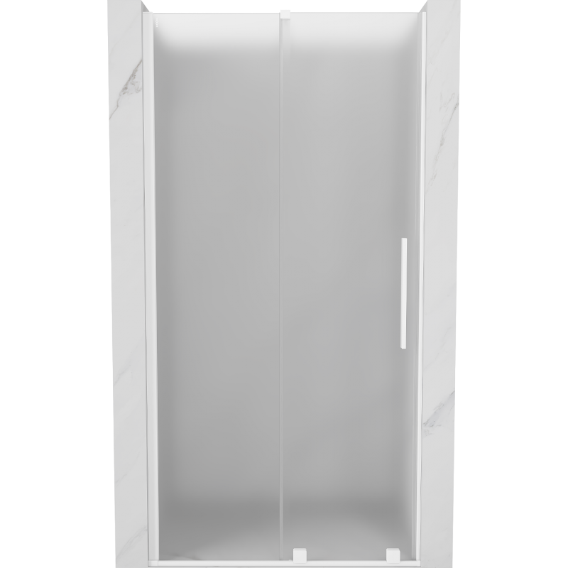Mexen Velar Schiebetür Duschtür 90 cm, Frost, Weiß - 871-090-000-31-20