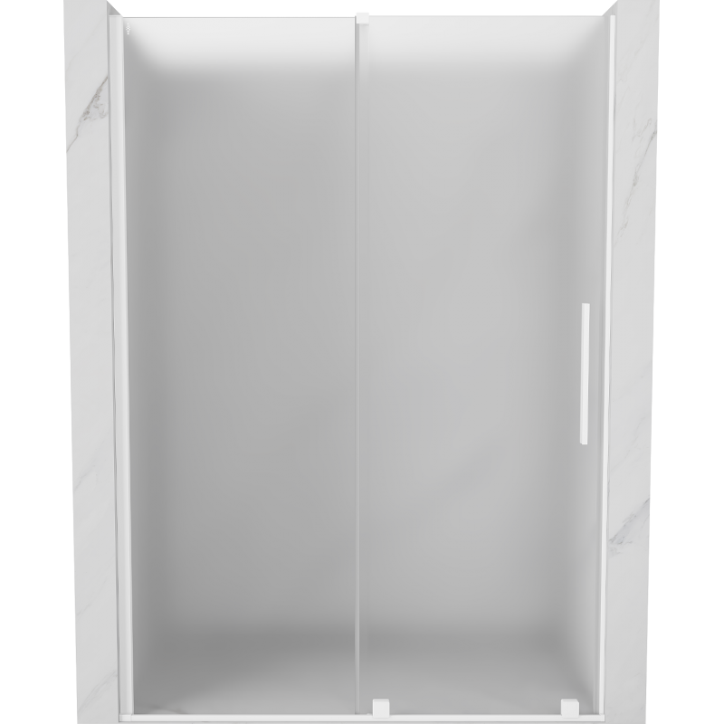 Mexen Velar Duschschiebetüren 130 cm, satiniert, weiß - 871-130-000-31-20