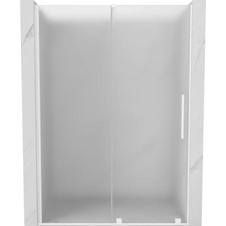 Mexen Velar Duschschiebetüren 130 cm, satiniert, weiß - 871-130-000-31-20
