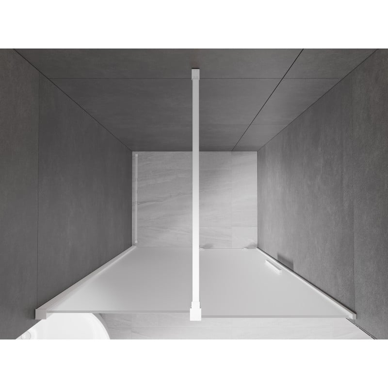 Mexen Velar Duschschiebetür 100 cm, matt, weiß - 871-100-000-31-20
