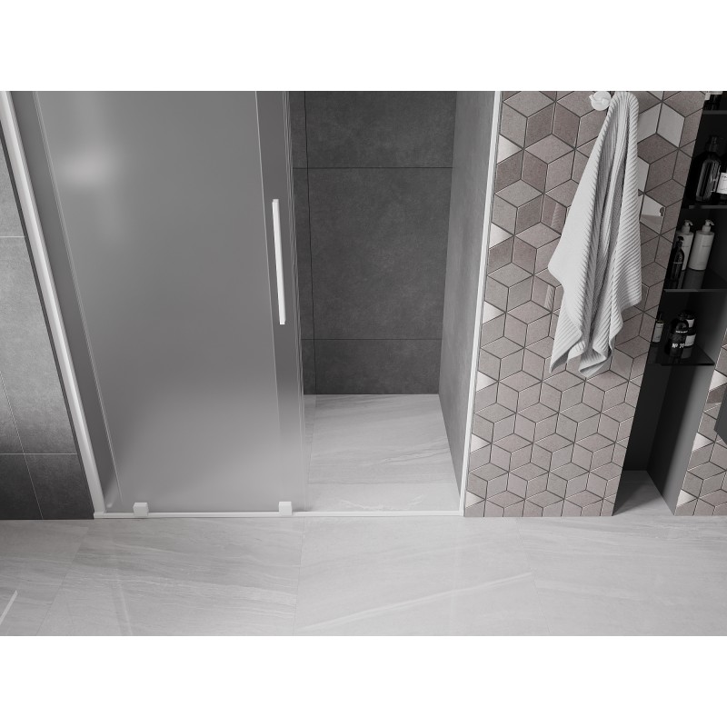 Mexen Velar Schiebetüren für Dusche 160 cm, mattiert, weiß - 871-160-000-31-20