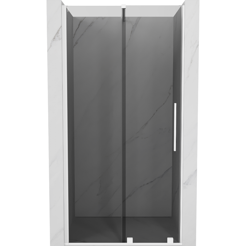 Mexen Velar Schiebeduschtür 90 cm, Graphit, Weiß - 871-090-000-41-20