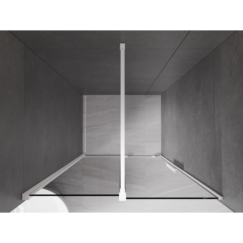 Mexen Velar Schiebeduschtür 90 cm, Graphit, Weiß - 871-090-000-41-20