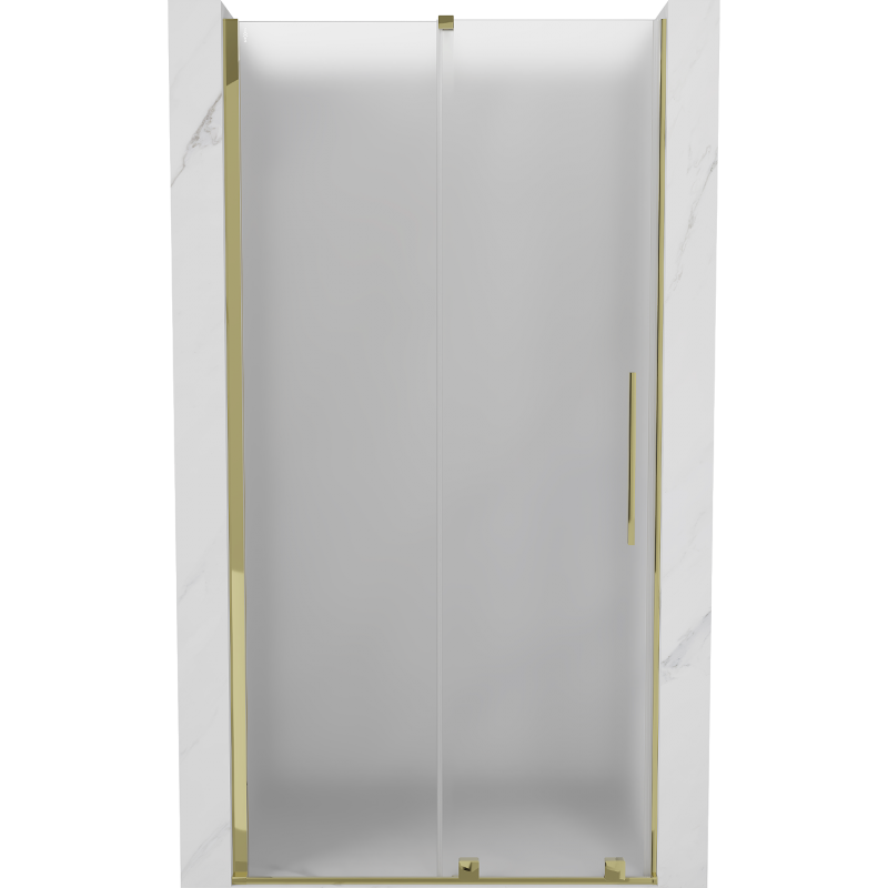 Mexen Velar Schiebetür-Duschwand 110 cm, satiniert, gold - 871-110-000-31-50