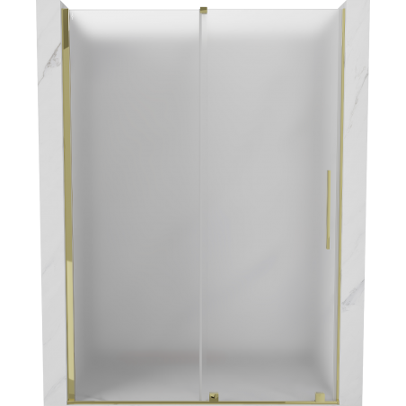 Mexen Velar Schiebeduschtür 140 cm, mattiert, gold - 871-140-000-31-50